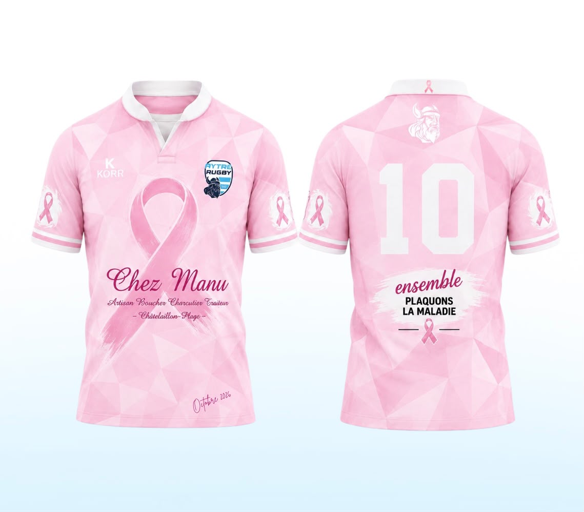 Maillot rose élu, recto et verso